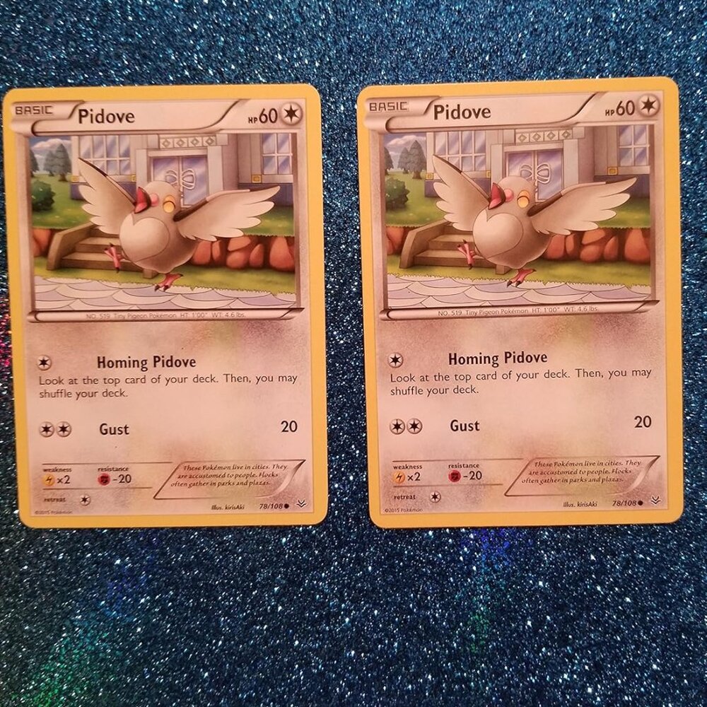 Pokemon® Card Lot 002 Cards PIDOVE Pokemon X & Y Roaring Skies (78/108)